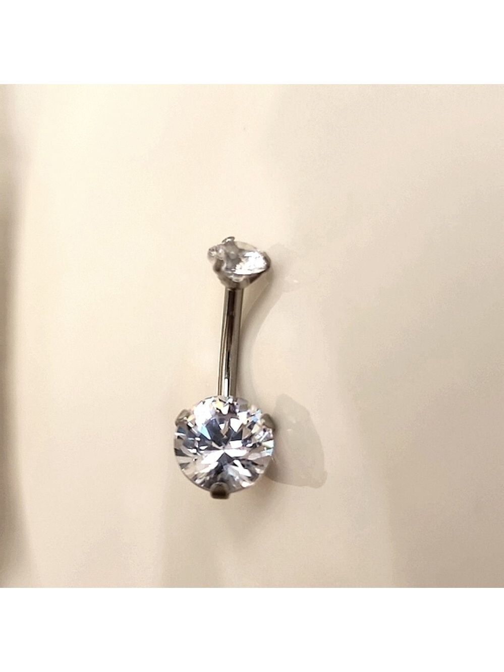 BELLY BUTTON RING  Surgical STEEL 14G   CZ